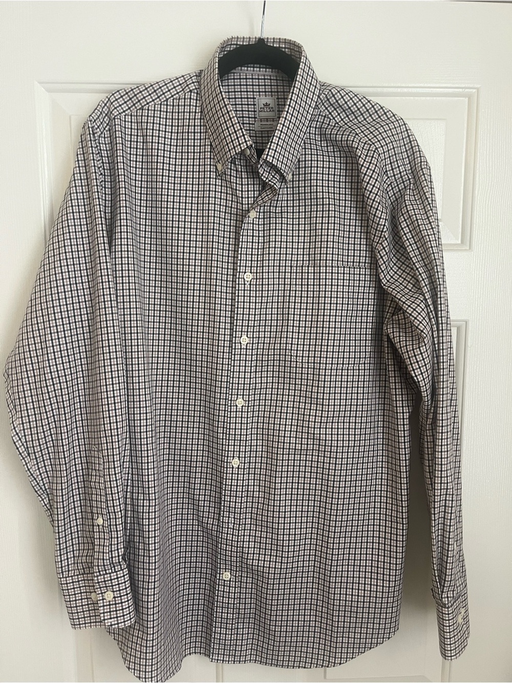 Peter Millar Checkered Nanoluxe Easycare Button Down